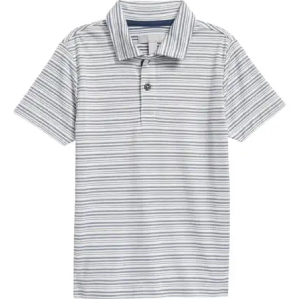 Nordstrom Kids Performance Stripe Polo Size 3